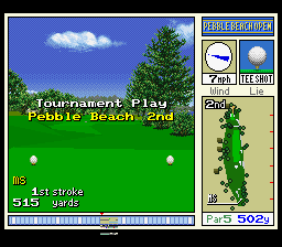 Pebble Beach Golf Links screenshot 3 for Super Nintendo